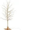 Sale J-Line Deko-Baum Indra gold mit Beleuchtung 34 x 50 x 59 cm Weihnachtsfiguren (Außen)