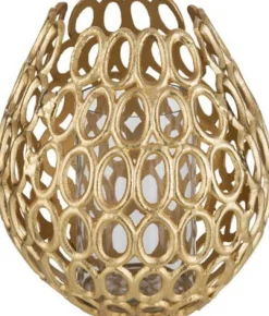 Hot J-Line Teelichthalter gold 30 x 30 x 34 cm Teelichthalter