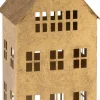 Best J-Line Teelichthalter Haus Sigma gold 19,5 x 17,5 x 37 cm Teelichthalter