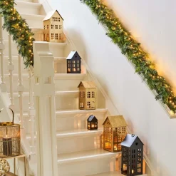 Best J-Line Teelichthalter Haus Sigma gold 19,5 x 17,5 x 37 cm Teelichthalter