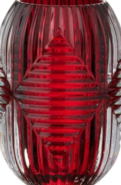 J-Line Teelichthalter Line rot D 9 H 13 cm Teelichthalter