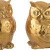 Outlet J-Line Weihnachtsdeko Eule gold 9 x 7 x 9,5 cm Dekofiguren & -Objekte