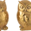 Outlet J-Line Weihnachtsdeko Eule gold 12 x 9 x 13 cm Dekofiguren & -Objekte