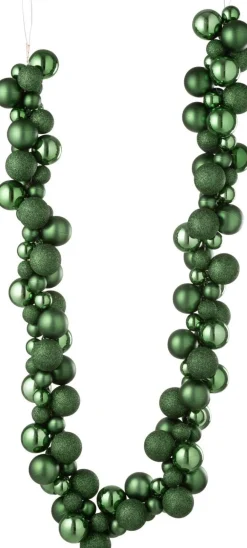 Hot J-Line Weihnachtsgirlande Weihnachtskugeln grün 1,6 m Weihnachtsgirlanden & Lametta