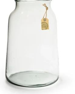 Outlet Jodeco Vase Eddy transparent D 16 H 35 cm Vasen & Krüge|Blumentöpfe & Pflanzgefäße