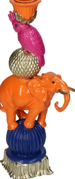 Kandelaar Farbexplosion orange / blau / rosa 12 x 8 x 26 cm Kerzenständer