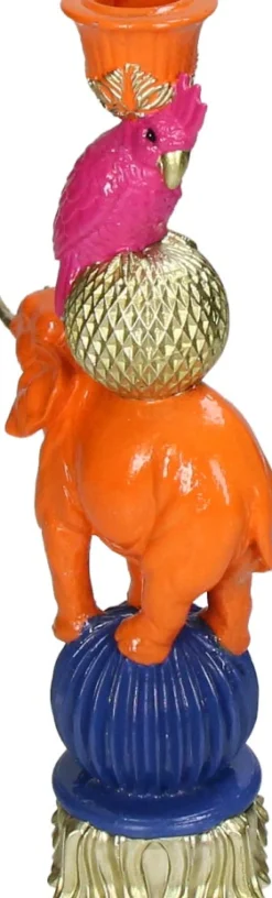 Kandelaar Farbexplosion orange / blau / rosa 12 x 8 x 26 cm Kerzenständer