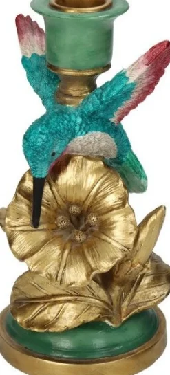 Best Kerzenständer Kolibrie mehrfarbig 10 x 9 x 17,5 cm Kerzenständer