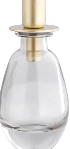 Hot Kerzenständer Langford grau oval 7 x 7 x 15 cm Kerzenständer