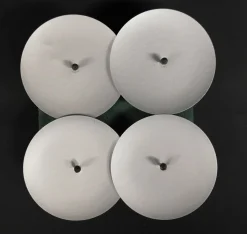 Sale Kerzenteller mit Dorn aus Metall D 7 cm silber 4 St. Kerzenständer