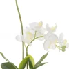 New Künstliche Orchidee (Phalaenopsis) im Topf D 16 H 35 cm weiß Kunstpflanzen