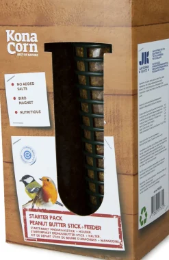 Sale Konacorn Vogelfutter Starterpaket Erdnussbutter-Stick mit Halter Gartenvögel|Vogelfutter
