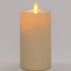 New LED Kerze Outdoor mit beweglicher Flamme creme D 8 H 14 cm Led Kerzen