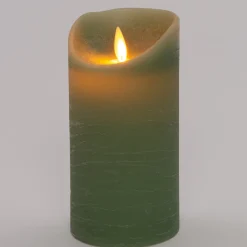 Best LED Kerze Rustic D 7,5 H 15 cm grün Led Kerzen