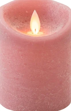 Best LED Kerze Rustic D 7,5 H 10 cm altrosa Led Kerzen