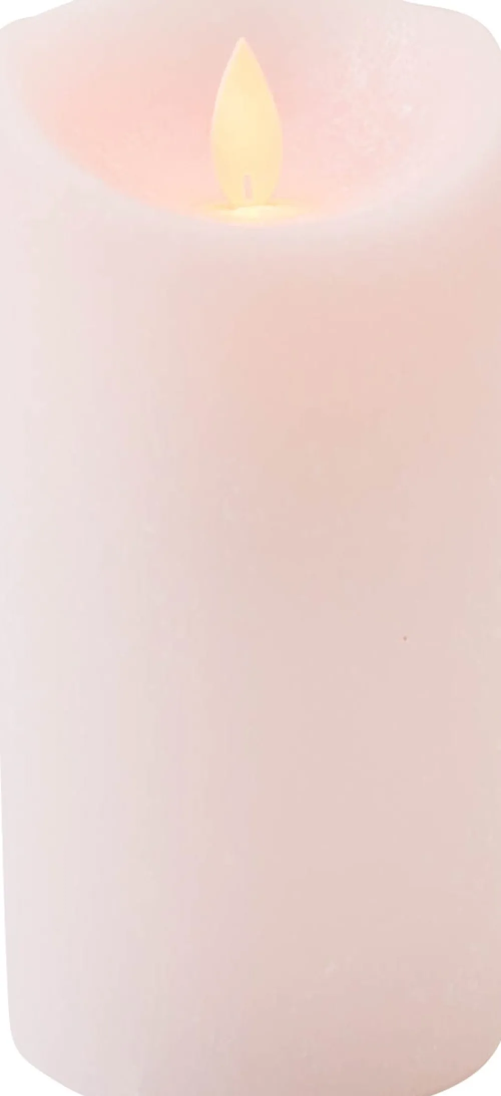 Clearance LED Kerze 'Rustik' mit Timer D 7,5 H 15 cm rosa Led Kerzen