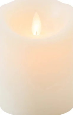 Hot LED Kerze 'Rustik' mit Timer H 10 cm creme Led Kerzen