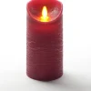Best LED Kerze 'Rustik' mit Timer D 7,5 H 15 cm bordeaux Led Kerzen