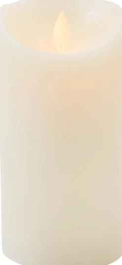 LED Kerze 'Rustik' mit Timer H 15 cm creme Led Kerzen