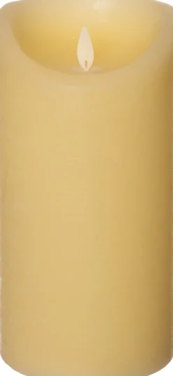 Sale LED Kerze 'Rustik' mit Timer D 10 H 20 cm gold Led Kerzen