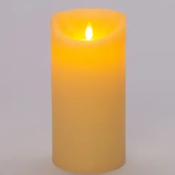 Sale LED Kerze 'Rustik' mit Timer D 10 H 20 cm gold Led Kerzen