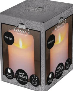 Hot LED Kerze 'Rustik' mit Timer H 10 cm weiß Led Kerzen