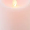 New LED Kerze 'Rustik' mit Timer D 7,5 H 10 cm rosa Led Kerzen