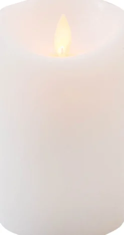 Clearance LED Kerze 'Rustik' mit Timer H 12,5 cm weiß Led Kerzen