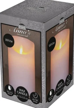 Clearance LED Kerze 'Rustik' mit Timer H 12,5 cm weiß Led Kerzen