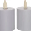 LED Kerzen mit beweglicher Flamme D 4,5 H 8 cm weiß 2 St. Led Kerzen