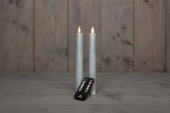 Best LED Stabkerzen mit Fernbedienung perlmutt D 2,5 H 23 cm 2 St. Led Kerzen