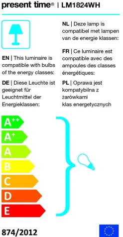 Best Leitmotiv Tischleuchte Enchant weiß D 18 H 30 cm Tischleuchten