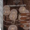 Sale Lichterkette Glitzerkugeln weiß mit 10 LEDs warmweiß 1,35 m Motiv-Lichterketten