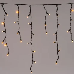 Clearance Lichtervorhang mit 200 LEDs warmweiß 500 x 70 cm Eisregen Lichterketten
