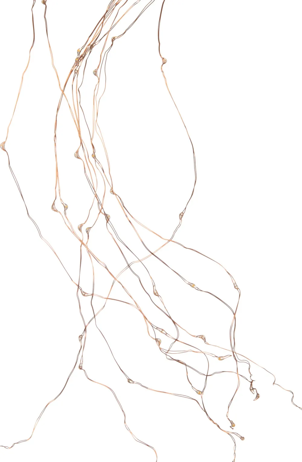 Hot Lichtkaskade mit 100 LEDs gold Trafo 10 x 1 m Lichtkaskaden