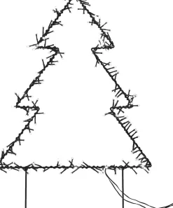 Sale Luca Lighting Gartenstecker Weihnachtsbaum beleuchtet 53 x 1 x 75 cm mit 115 LEDs weiß Weihnachtsfiguren (Außen)