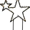 New Luca Lighting Gartenstecker Stern schwarz mit 220 LEDs extra warmweiss 70 x 3 x 82 cm Weihnachtsfiguren (Außen)