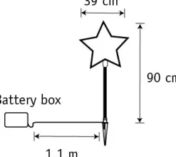 Outlet Luca Lighting Gartenstecker Stern mit Timer weißes Licht 39 x 1 x 90 cm Weihnachtsfiguren (Außen)