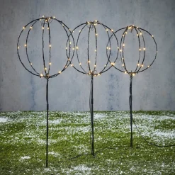 Clearance Luca Lighting Gartenstecker Lux mit Beleuchtung D 20 H 60 cm 3 St. Weihnachtsfiguren (Außen)