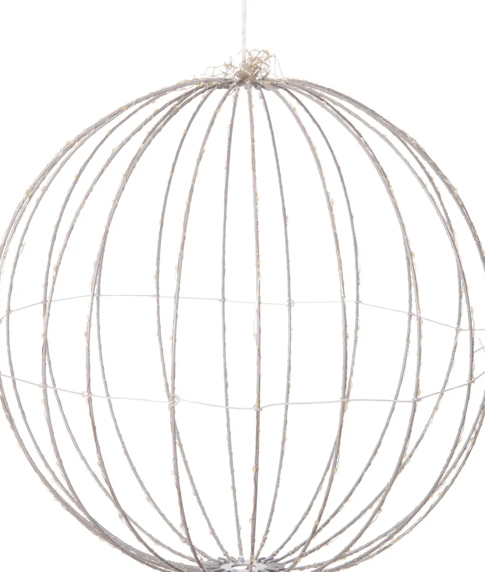 Outlet Luca Lighting Hängelampe Kugel mit 260 LEDs weißes Licht D 40 cm Weihnachtsfiguren (Außen)