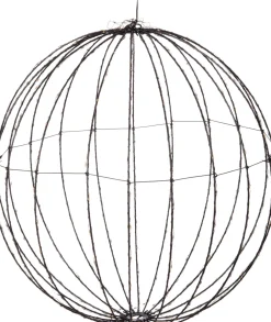 Luca Lighting Hängelampe Kugel mit 320 LEDs warmweiß D 50 cm Weihnachtsfiguren (Außen)