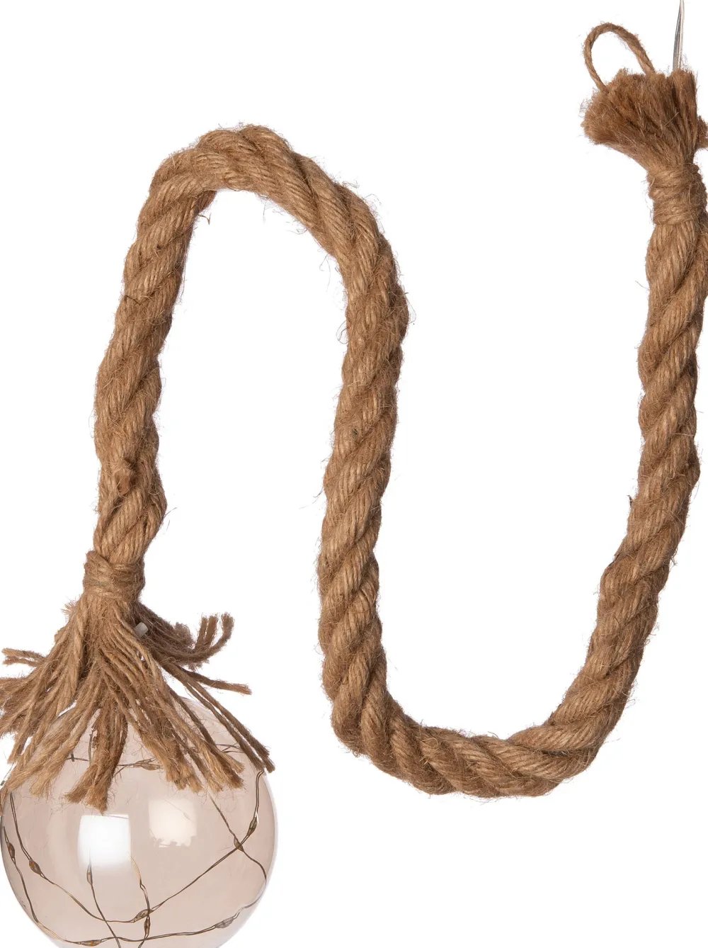 Online Luca Lighting Hängelampe Kugel grau mit 15 LEDs warm weiß D 10 H 90 cm Weihnachtsdeko Zum Aufhängen