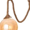 Hot Luca Lighting Hängelampe Kugel braun mit 40 LEDs warmweiß D 20 H 100 cm Weihnachtsdeko Zum Aufhängen