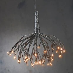 Hot Luca Lighting Hängelampe Lichtkaskade Dandelion mit 120 LEDs warmweiß D 45 H 32 cm Weihnachtsfiguren (Außen)