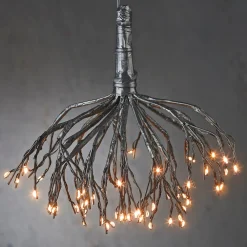 Sale Luca Lighting Hängelampe Lichtkaskade Dandelion mit 160 LEDs warmweiß D 70 H 48 cm Weihnachtsfiguren (Außen)