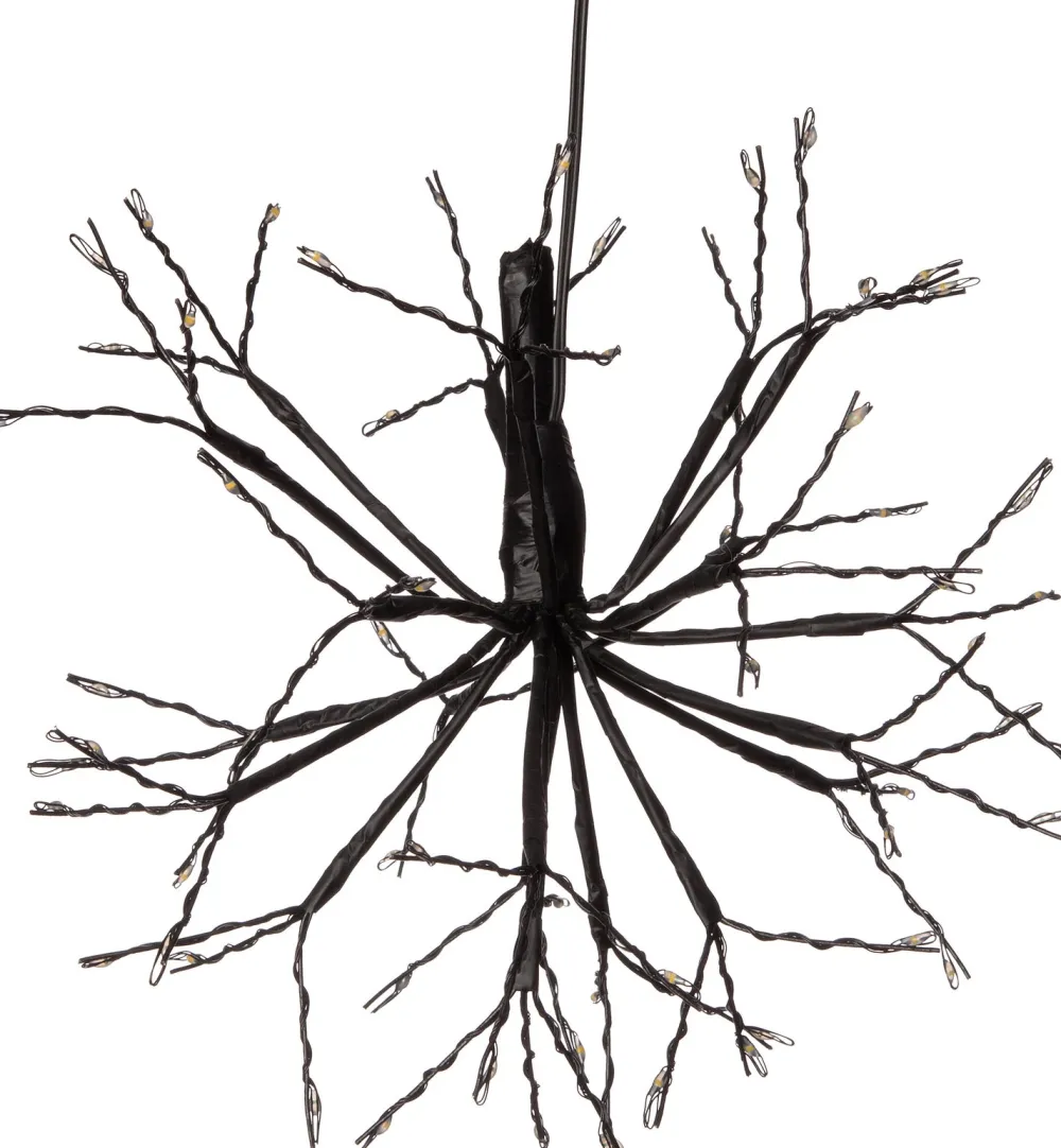 Discount Luca Lighting Hängelampe Lichtkaskade Dandelion mit 63 LEDs weißes Licht D 30 H 21 cm Weihnachtsfiguren (Außen)