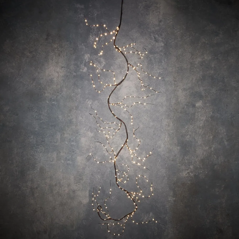 Discount Luca Lighting Weihnachtsbeleuchtung Zweig 150 cm braun mit 180 LEDs weiß Weihnachtsfiguren (Außen)|Motiv-Lichterketten