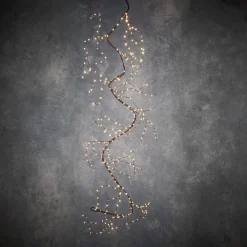 Discount Luca Lightning Weihnachtsbeleuchtung Zweig 300 cm braun mit 360 LEDs weiß Weihnachtsfiguren (Außen)|Motiv-Lichterketten