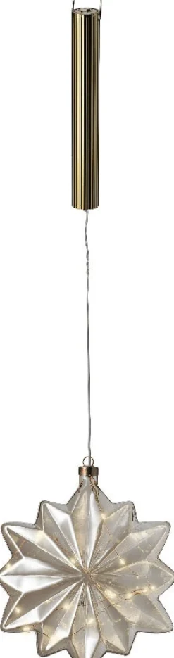 Sale Lumineo Hängelampe Sofia Blume mit Beleuchtung D 19 H 8 cm Weihnachtsdeko Zum Aufhängen