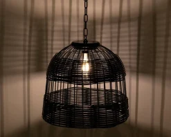 Hot Lumineo LED Solarleuchte schwarz D 36 H 32 cm Solar Gartenleuchten|Außenleuchten Hängend